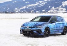 Volkswagen ofrece un primer vistazo del nuevo Golf R en la carrera sobre hielo en “Zell am See”