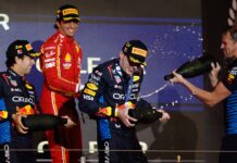 Max Verstappen gana el Gran Premio de Bahréin de F1 seguido por el Checo Pérez