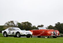 Una Ferrari 250 GTO del 1962 y un Delahaye 135MS Narval Cabriolet del 1947 son nombrados los mejores de la exposición en “The Amelia”